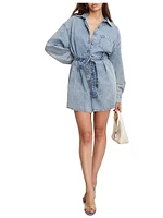 Weightless Long-Sleeve Denim Romper