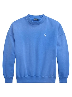 Logo Cotton-Blend Crewneck Sweatshirt