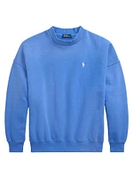 Logo Cotton-Blend Crewneck Sweatshirt