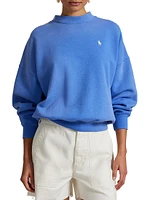 Logo Cotton-Blend Crewneck Sweatshirt