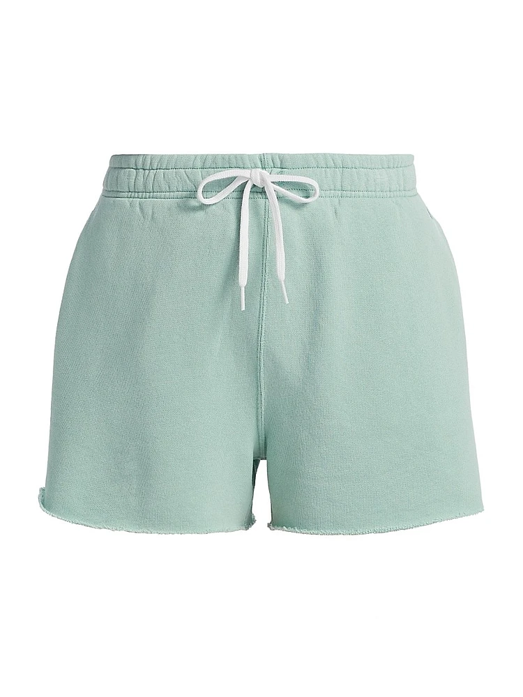 Cotton-Blend Fleece Drawstring Shorts
