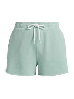 Cotton-Blend Fleece Drawstring Shorts