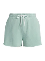 Cotton-Blend Fleece Drawstring Shorts