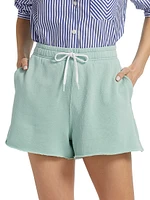 Cotton-Blend Fleece Drawstring Shorts