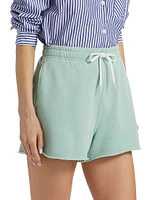 Cotton-Blend Fleece Drawstring Shorts