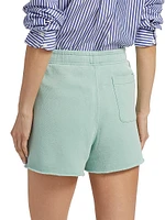 Cotton-Blend Fleece Drawstring Shorts