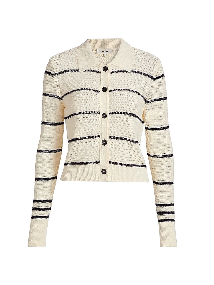 The Striped Shrunken Cardigan