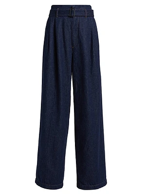 Paper Bag Denim Trousers