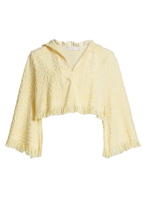 Coco Floral Cotton Crop Hoodie