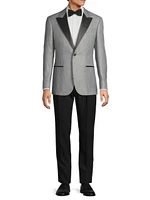 Satin-Lapel Woven Dinner Jacket