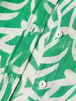 Charles Linen Leafy Blouse