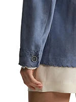 Rennie Suede Fringe-Trim Jacket