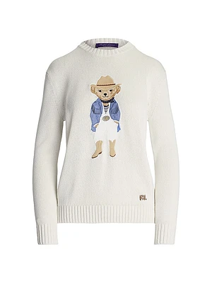 Hamptons Spring Polo Bear Lofty Silk Sweater