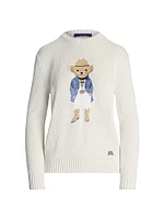 Hamptons Spring Polo Bear Lofty Silk Sweater