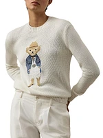 Hamptons Spring Polo Bear Lofty Silk Sweater