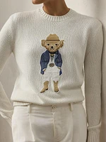 Hamptons Spring Polo Bear Lofty Silk Sweater