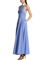 Eldred Cotton Halter Maxi Dress