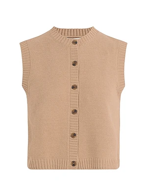 The Noa Wool-Blend Cardigan Vest