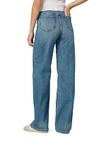 The Mia Distressed High-Rise Wide-Leg Jeans