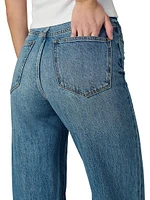 The Mia Distressed High-Rise Wide-Leg Jeans