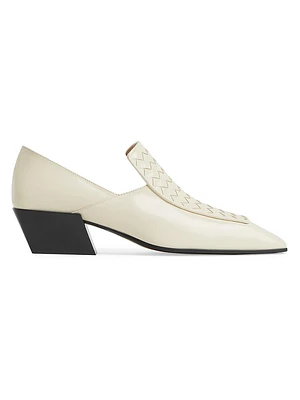 Intrecciato Leather Pumps