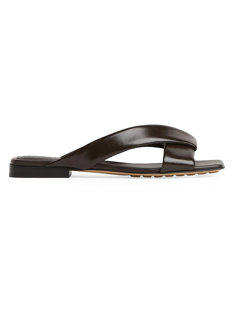 Interwoven Leather Flat Sandals