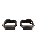 Interwoven Leather Flat Sandals