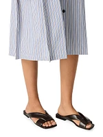 Interwoven Leather Flat Sandals