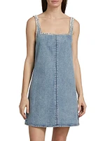 Jayde Embellished Denim Minidress