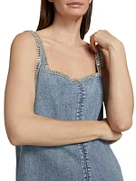Jayde Embellished Denim Minidress