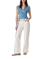Featherweight Logan Mid-Rise Wide-Leg Jeans