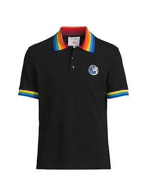 Rainbow Cotton Polo Shirt