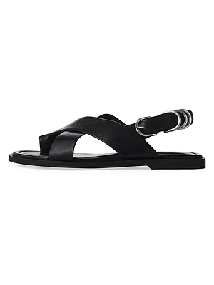 Gia Leather Toe Loop Sandals