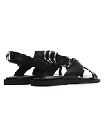 Gia Leather Toe Loop Sandals