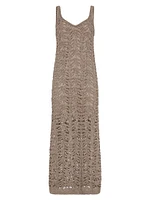 Foliage Lace Knit Dress Linen and Silk Diamond Yarn