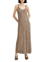 Foliage Lace Knit Dress Linen and Silk Diamond Yarn