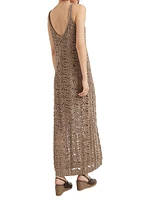Foliage Lace Knit Dress Linen and Silk Diamond Yarn