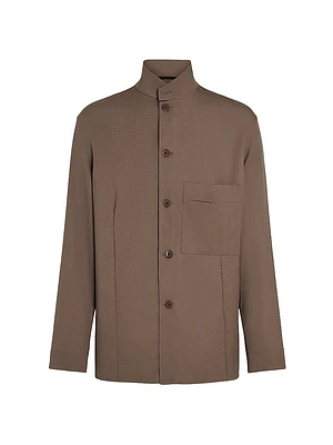Silk and Wool Overshirt
