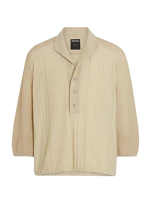 Wool Blend Polo Shirt