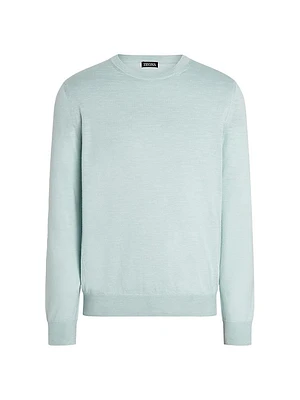 Silk Cashmere Crewneck Sweater