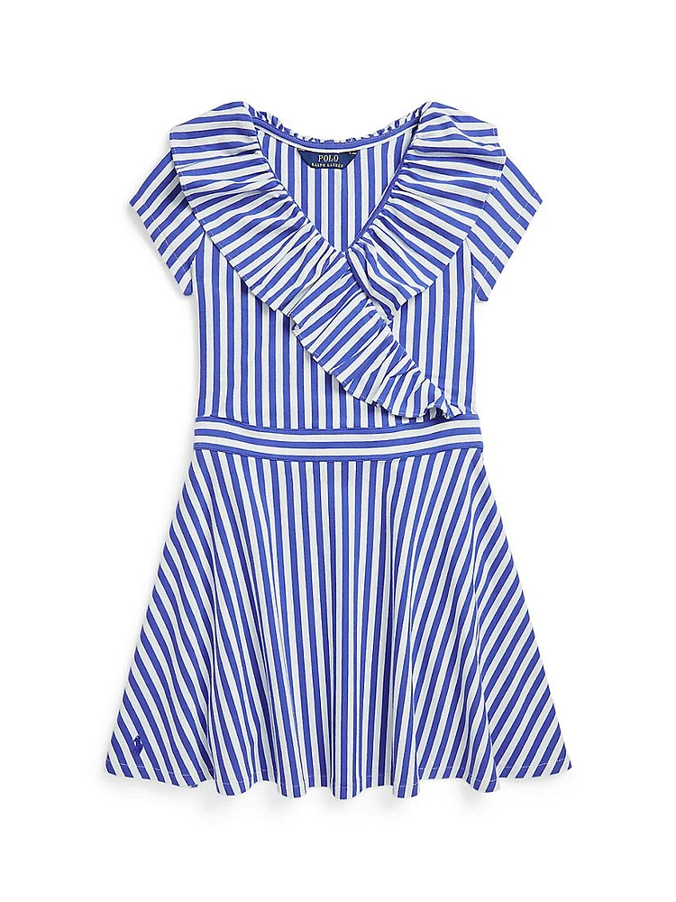 Girl's Striped A-Line Dress