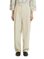 Linen and Silk Blend Pants