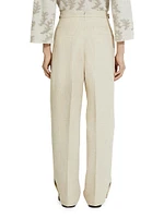 Linen and Silk Blend Pants