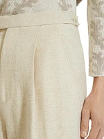 Linen and Silk Blend Pants