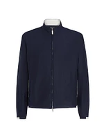 Silk Blouson Jacket