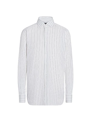 Macro-striped Cotton Shirt