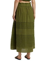 Draper Eyelet Mesh Maxi Skirt
