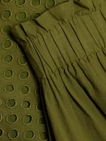 Draper Eyelet Mesh Maxi Skirt