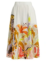 Sasha Floral Midi-Skirt