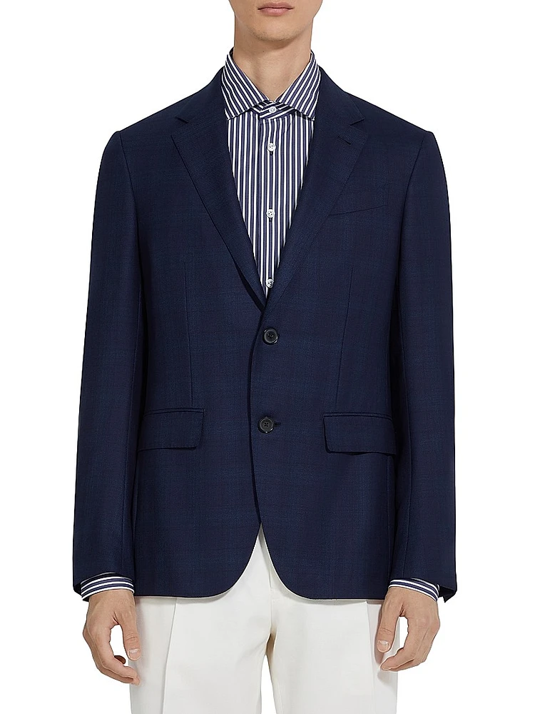 Prince of Wales Wool Blazer